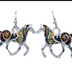 Colorful Horse Earrings